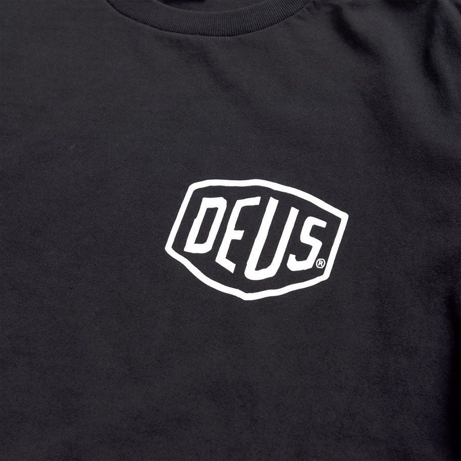 DEUS EX MACHINA ( デウスエクスマキナ ) Tシャツ ロンT 長袖 / VENICE ADDRESS LS TEE - BLACK / DMA61831B / メンズ