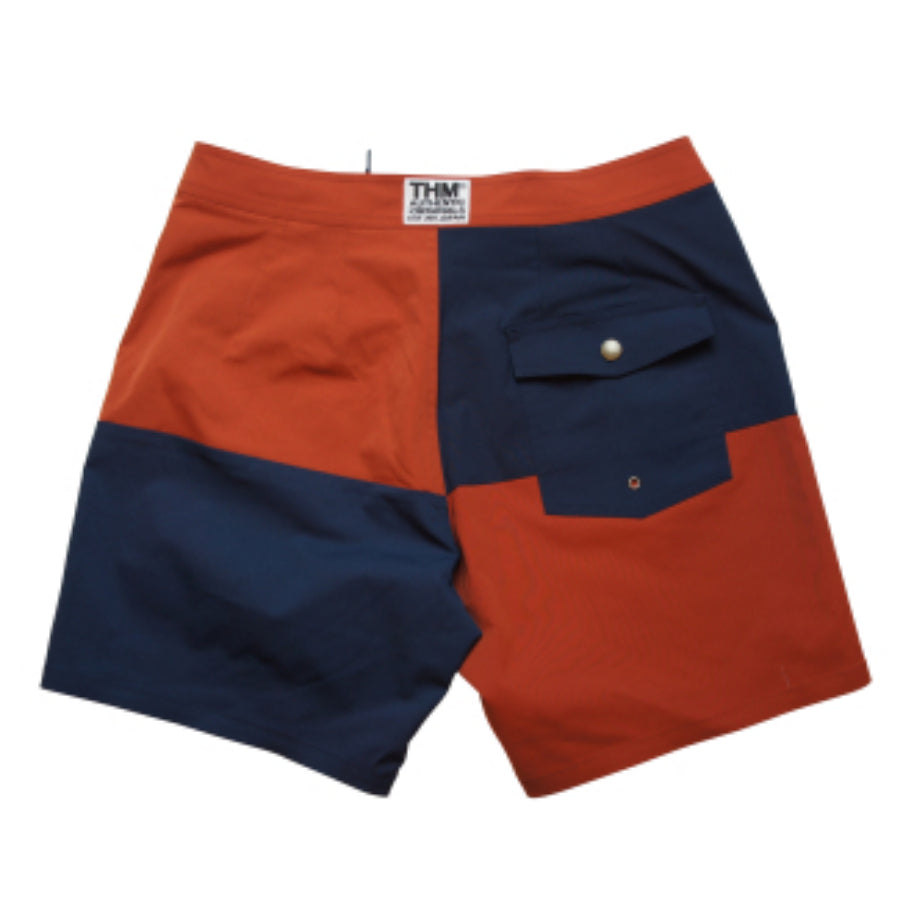 THE HARD MAN(ザハードマン)/ ボードショーツ 海パン / STRETCH 2TONE BAGGIES - NAVY x BRICK / THM-0641 / メンズ WAX