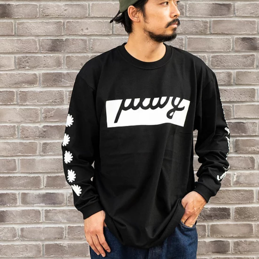 PLAY DESIGN プレイデザイン / P01 プレイ / 長袖Tシャツ ロンTEE / PLAYER L/S TEE 2021 - BLACK / メンズ