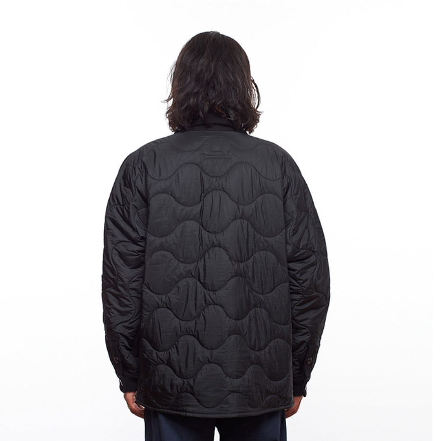 LIBERAIDERS(リベレイダース) / ウール x 中綿キルティング ジャケット / QUILTED UTILITY SHIRT - BLACK / 721012103 / メンズ