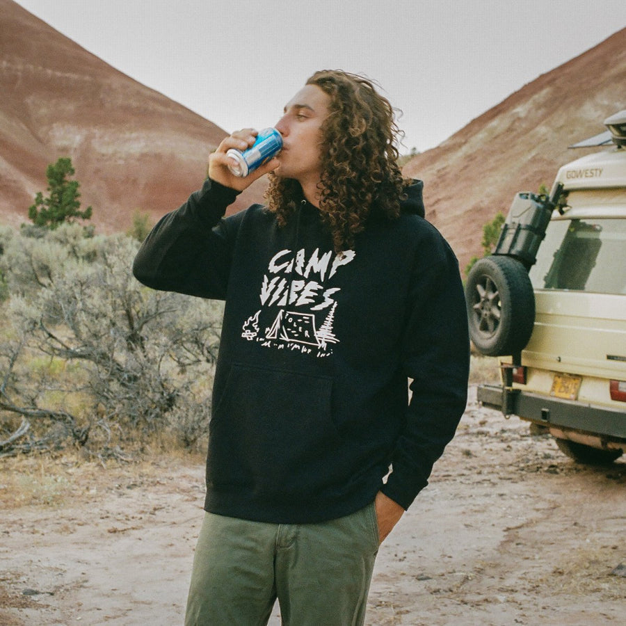 POLeR OUTDOOR STUFF (ポーラー アウトドア スタッフ) / スウェット プルオーバーパーカー / SMOKEY HOODIE - BLACK / メンズ