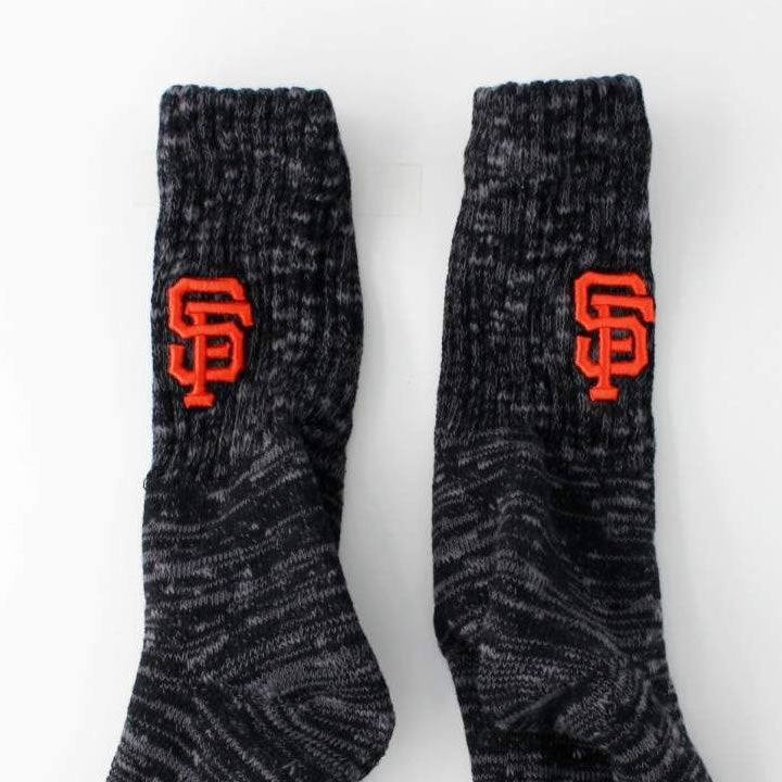 ROSTER SOX(ロスターソックス) x MLB / 靴下 クルーソックス / 3D MLB SOCKS - BLACK / MLB-106-SFG / メンズ