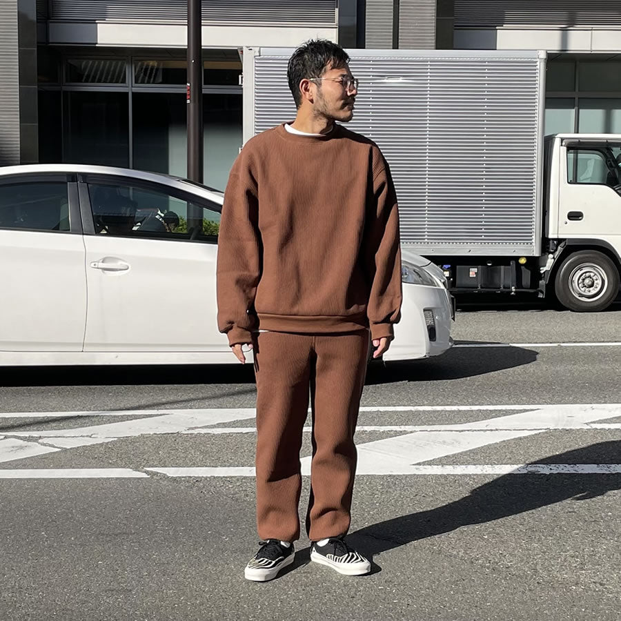 NASNGWAM (ナスングワム) / 厚手裏起毛 サーマルイージーパンツ / SUNNY EASY PANTS - BROWN / P0433307
