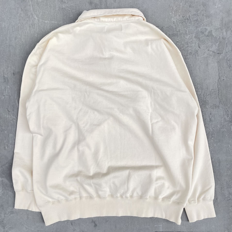 NASNGWAM (ナスングワム) / ハーフジップスウェット / INLAY HALF ZIP SWEAT - NATURAL / C0517901