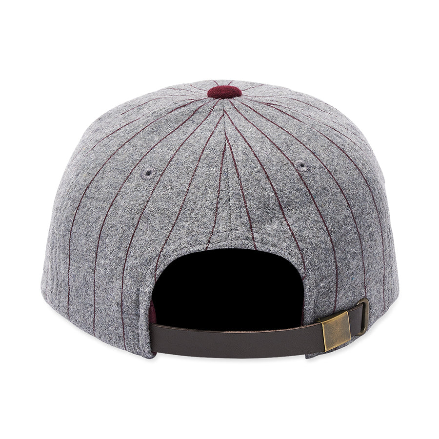 BRIXTON (ブリクストン) / ベースボールキャップ 帽子 / BURT MP CAP - LIGHT HEATHER GREY x BURGUNDY / 11340 - LHGBU / メンズ 23SS