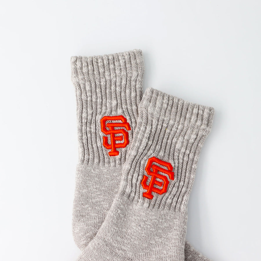 ROSTER SOX(ロスターソックス) x MLB / 靴下 クルーソックス / 3D MLB SOCKS - GRAY / MLB-128-SF / メンズ