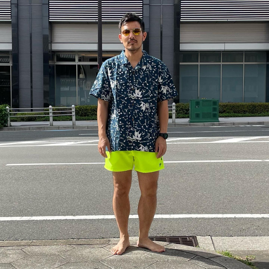 THE HARD MAN(ザハードマン)/ ネオン ボードショーツ 海パン / NEON SHORTS - YELLOW / THM-0667 / メンズ WAX