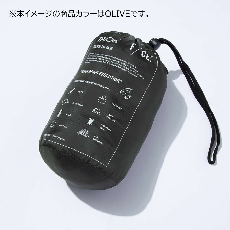 TAION BY F/CE. PACKABLE INNER DOWN JK - BROWN/ FSP09232U0001 / タイオン バイ エフシーイー パッカブルインナーダウンジャケット