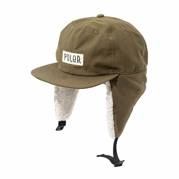 POLeR OUTDOOR STUFF(ポーラーアウトドアスタッフ) / ボア キャップ / COTTON BOA FLAP CAP - OLIVE / 233MCV0084