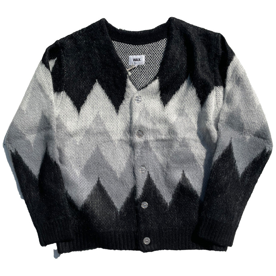 WAX(ワックス) / カーディガン / JACQUARD CARDIGAN - BLACK / WX-0301 / メンズ THM