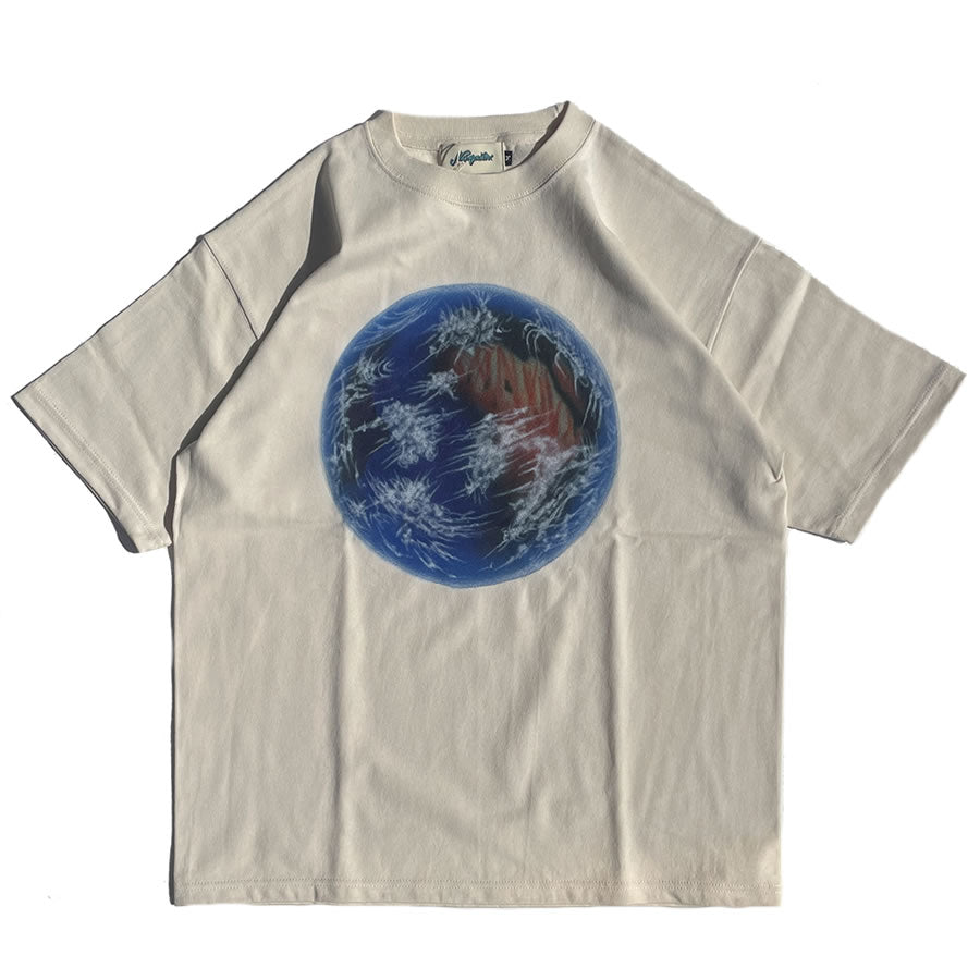 NASNGWAM (ナスングワム) / 厚手 半袖Tシャツ / EARTH TEE - NATURAL / C2414907 / メンズ 地球 日本製