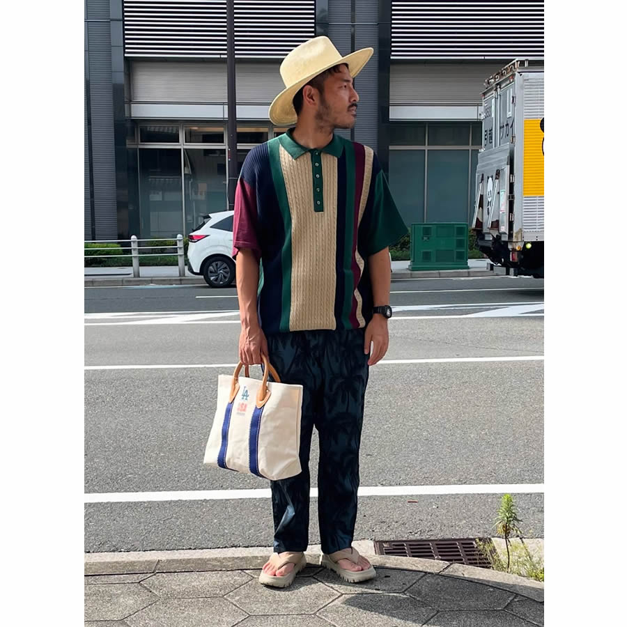 NASNGWAM (ナスングワム) / イージーパンツ / PALMTREE PANTS - NAVY / P2472304