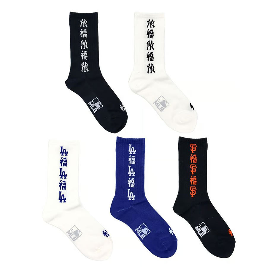 ROSTER SOX(ロスターソックス) x MLB / 靴下 クルーソックス / MLB FUKU SOCKS - WHITE / MLB-218-YANKEES