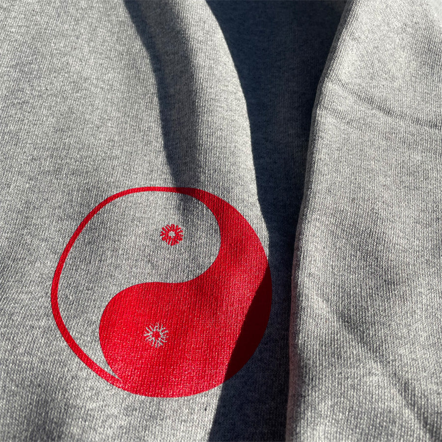 WAX(ワックス) /スウェットクルーネック トレーナー / YING-YANG CREW SWEAT - GRAY / WX-0379 / メンズ THM
