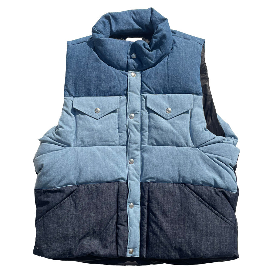  DENIM ファー付きダウンベスト L IMPRESTORE (インプレストア) / デニムダウンベスト / DORIS DENIM