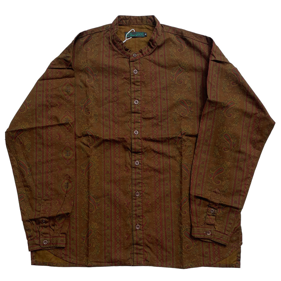 NASNGWAM (ナスングワム) / バンドカラーシャツ / ARTISAN SHIRTS JACKET - BROWN / SJ0701001 / メンズ