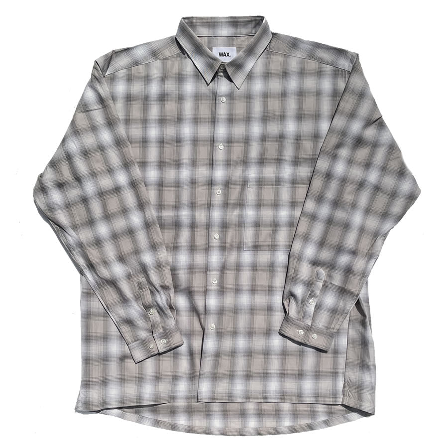 WAX(ワックス) / オンブレチェックシャツ / Ombre check shirts - GREY