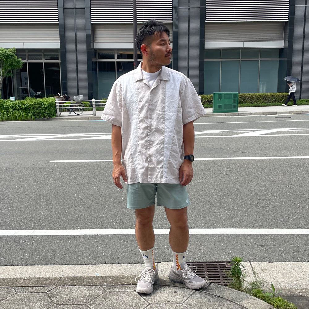 WAX(ワックス) / 半袖リネンオープンカラーシャツ / LINEN SHIRTS - NATURAL / WX-0424 / メンズ THM