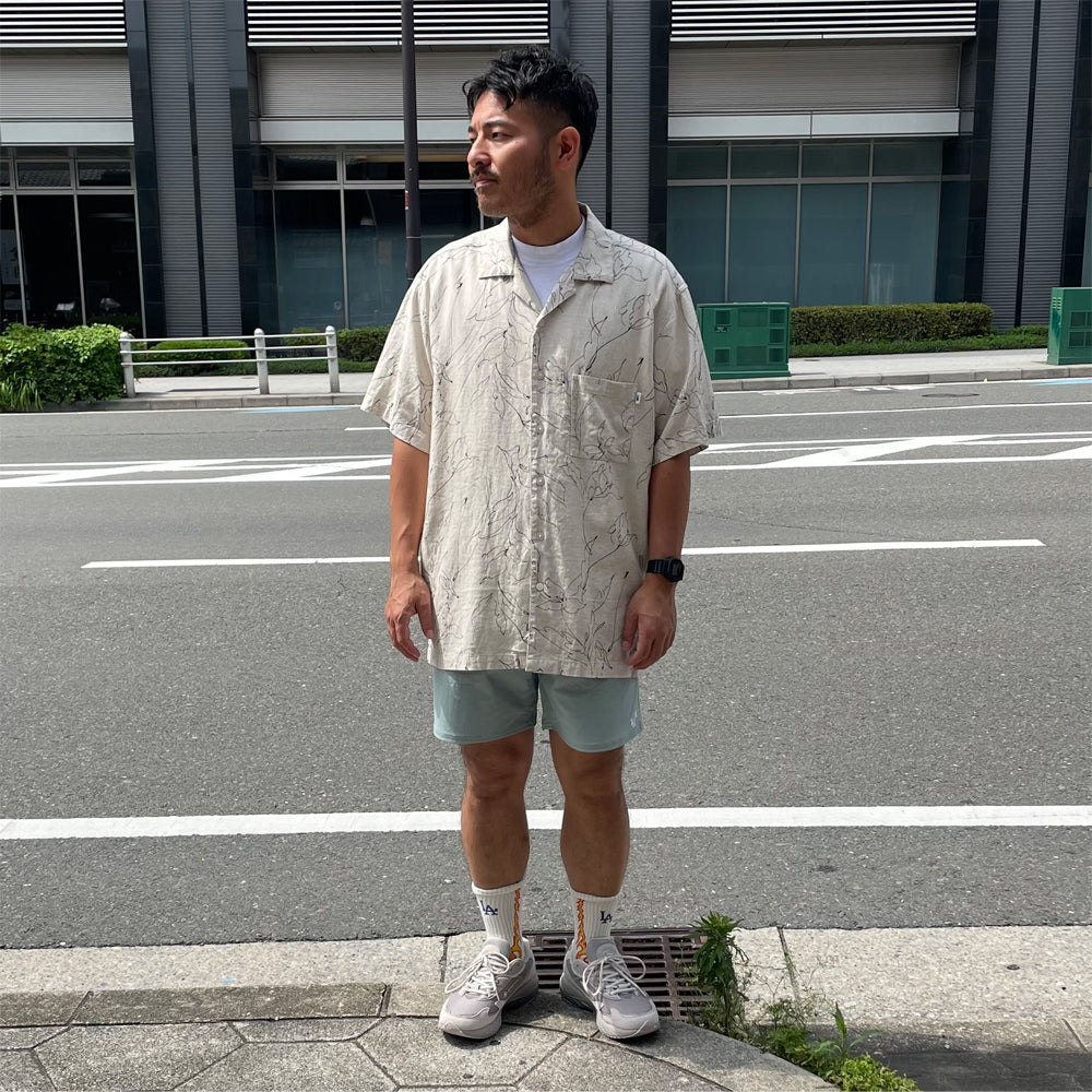 WAX(ワックス) / レーヨン リネンシャツ / PRINTED RAYON LINEN SHIRTS - NATURAL / WX-0425 / メンズ THM