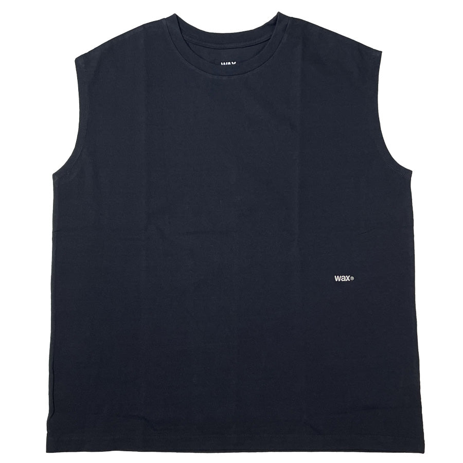 WAX(ワックス) / スリーブレスT / Sleeveless tee - CHARCOAL / WX-0351 / メンズ 日本製