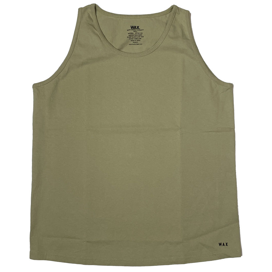 WAX(ワックス) / タンクトップ / Basic tank top - OLIVE / WX-0352 / メンズ 日本製