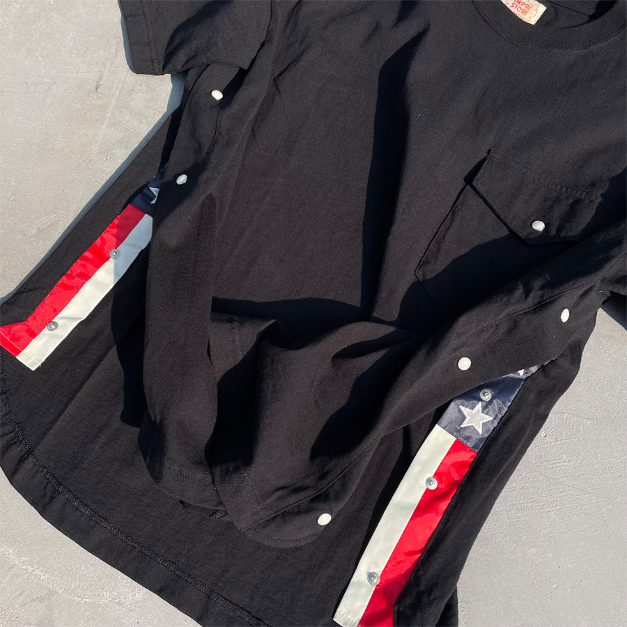 IMPRESTORE (インプレストア) / 半袖Tシャツ / DEVANEY SIDE OPEN POCKET TEE - BLACK / メンズ