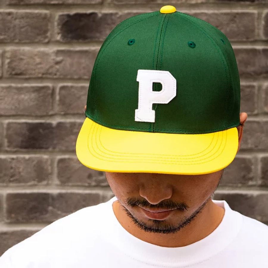 P01 プレイ / 帽子 キャップ / CLASSIC P B.B. CAP - GREEN x YELLOW / PLAY DESIGN プレイデザイン 22SS4BBCPGYL0