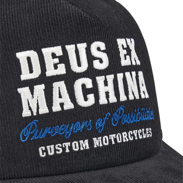 DEUS EX MACHINA ( デウスエクスマキナ ) / キャップ 帽子 / GUMSHOE CORD TRUCKER - BLACK / DMF257302 / メンズ