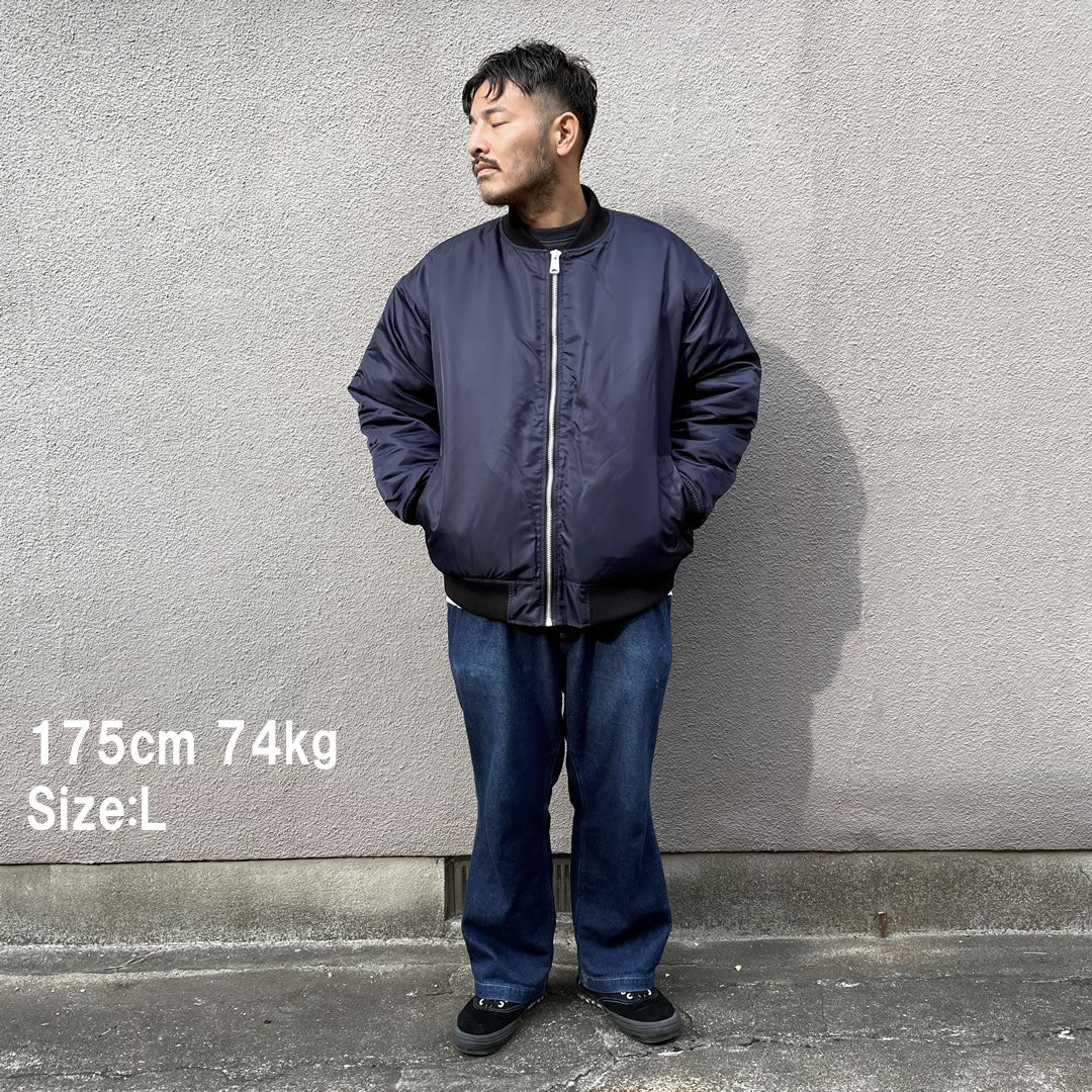 WAX(ワックス) / ボンバージャケット / BOMBER JACKET - NAVY / WX-0467 / メンズ THM