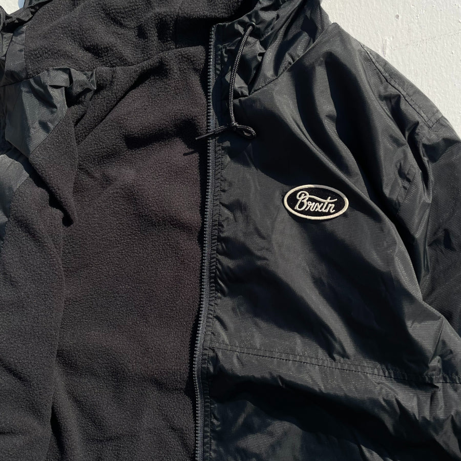 BRIXTON (ブリクストン) / ナイロン ジップアップフーディジャケット / CLAXTON PARSONS LINED JKT - BLACK / 03437 メンズ