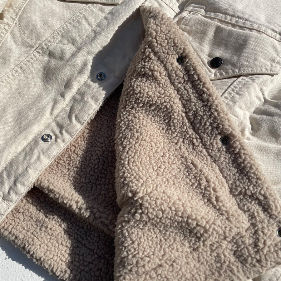 IMPRESTORE (インプレストア) / デニムボアジャケット / DENIM BOA JACKET(NIKI) - WHITE DENIM / メンズ