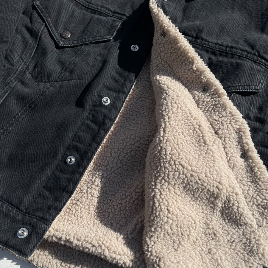 IMPRESTORE (インプレストア) / デニムボアジャケット / DENIM BOA JACKET(NIKI) - BLACK DENIM / メンズ