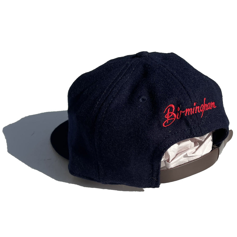 EBBETS FIELD FLANNELS(エベッツ) / 帽子 ベースボールキャップ ウール USA製 / BIRMINGHAM BARONS LETTERHEAD WOOL VINATGE BALLCAP / NAVY / メンズ