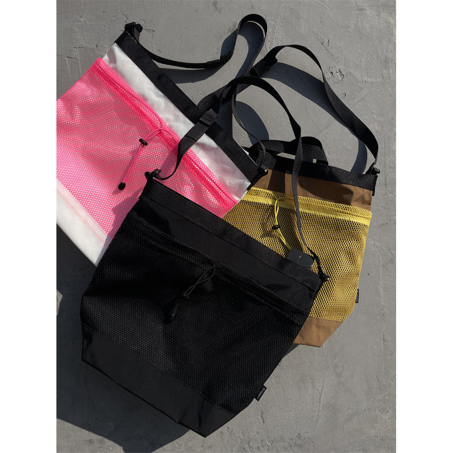 AXESQUIN(アクシーズクイン) / 2WAY トートバッグ / NYLON 2WAY TOTE BAG - BEIGE x YELLOW / 320008 / メンズ