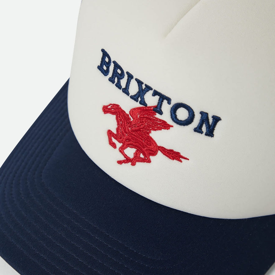 BRIXTON ( ブリクストン ) / メッシュキャップ スナップバック 帽子 / PEGASUS C NP MP TRUCKER - WHITECAP x NAVY / 12054 - WHCNY