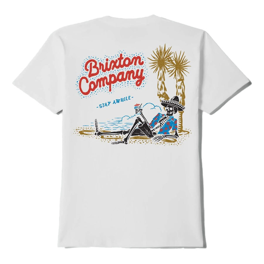 BRIXTON ( ブリクストン ) / Tシャツ 半袖 / STAY WHILE S/S STD - WHITE / 17503 - WHITE