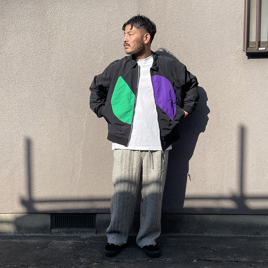 WAX(ワックス) / ナイロンジップジャケット / NYLON ZIP JACKET - BLACK / WX-0487 / メンズ THM