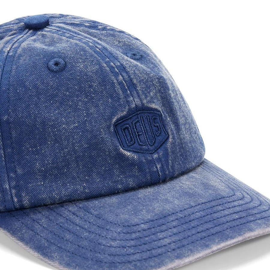 DEUS EX MACHINA ( デウスエクスマキナ ) / キャップ 帽子 / SHIELD GARMENT DYED DAD CAP - MECHANIC BLUE / D261MHA191 / メンズ