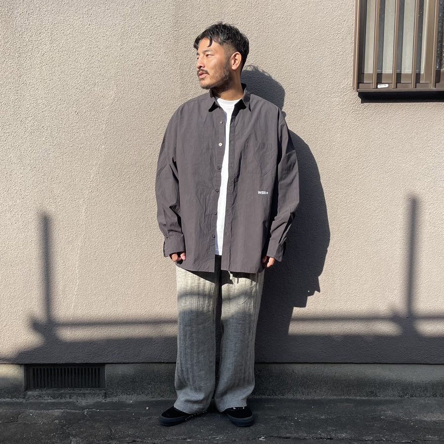 WAX(ワックス) / リラックスフィット ポケットシャツ / POCKET SHIRTS - CHARCOAL / WX-0493 / メンズ THM