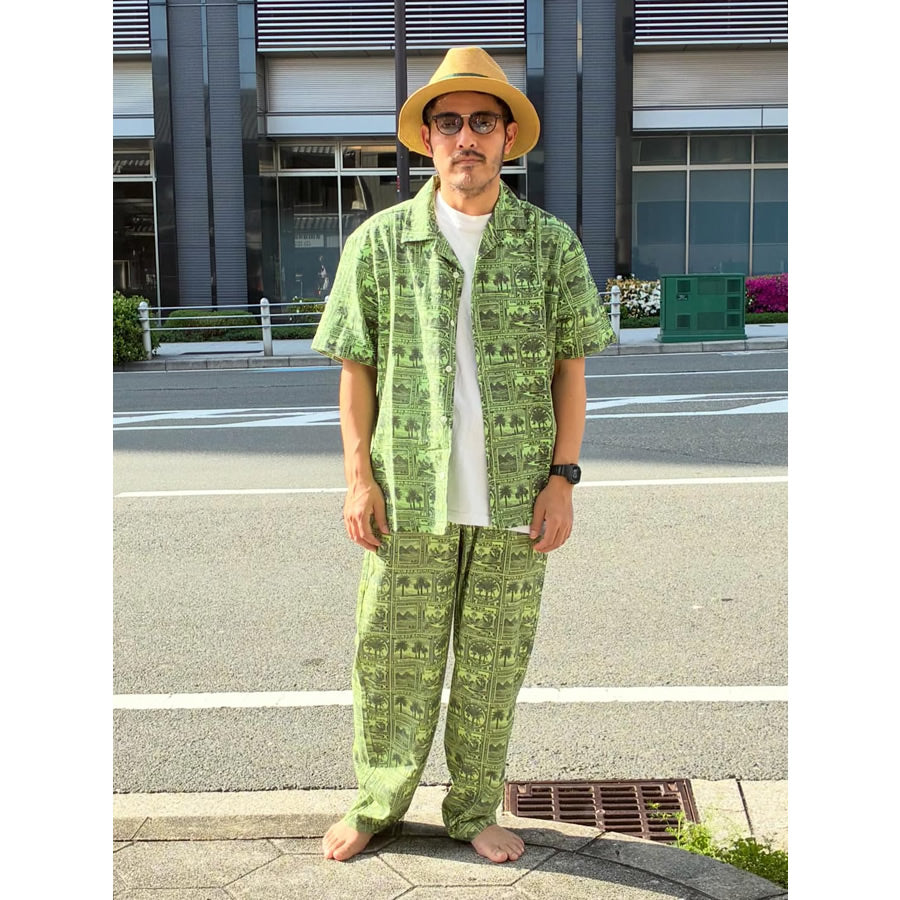 DEUS EX MACHINA ( デウスエクスマキナ ) / 半袖 オープンカラーシャツ / MAIL-MAN SHIRT - GREEN / D261MSH331