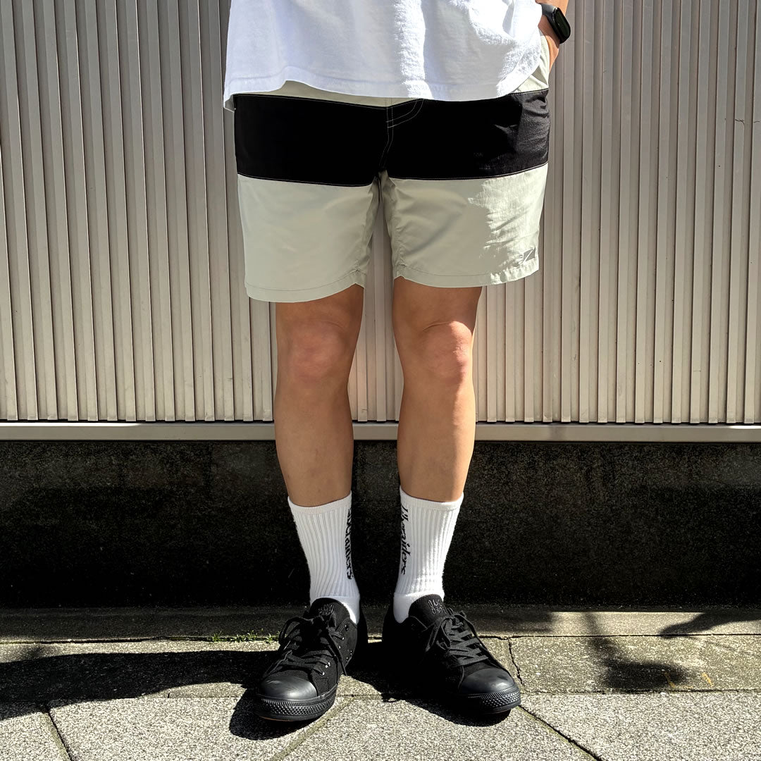SHORT PANTS EVERY DAY ショートパンツエブリデイ/街履きボードショーツ/COAST II CENTER LINE - GRAY x BLACK/SPED-0137/メンズ 日本製