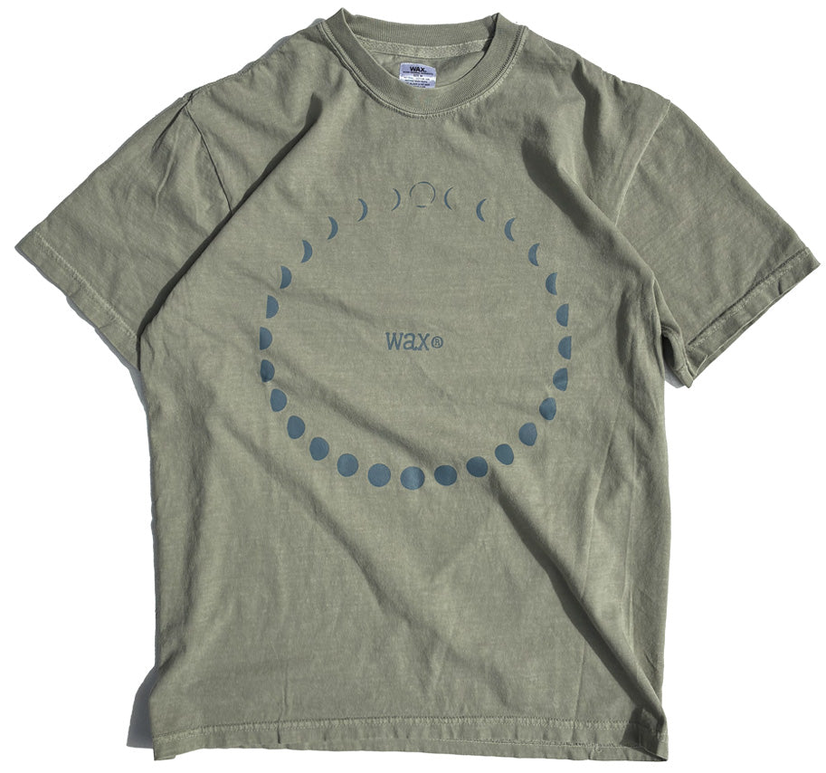 WAX(ワックス) / 半袖Tシャツ / Design tee"Moon phase" - SAND / WX-0519 / メンズ THM
