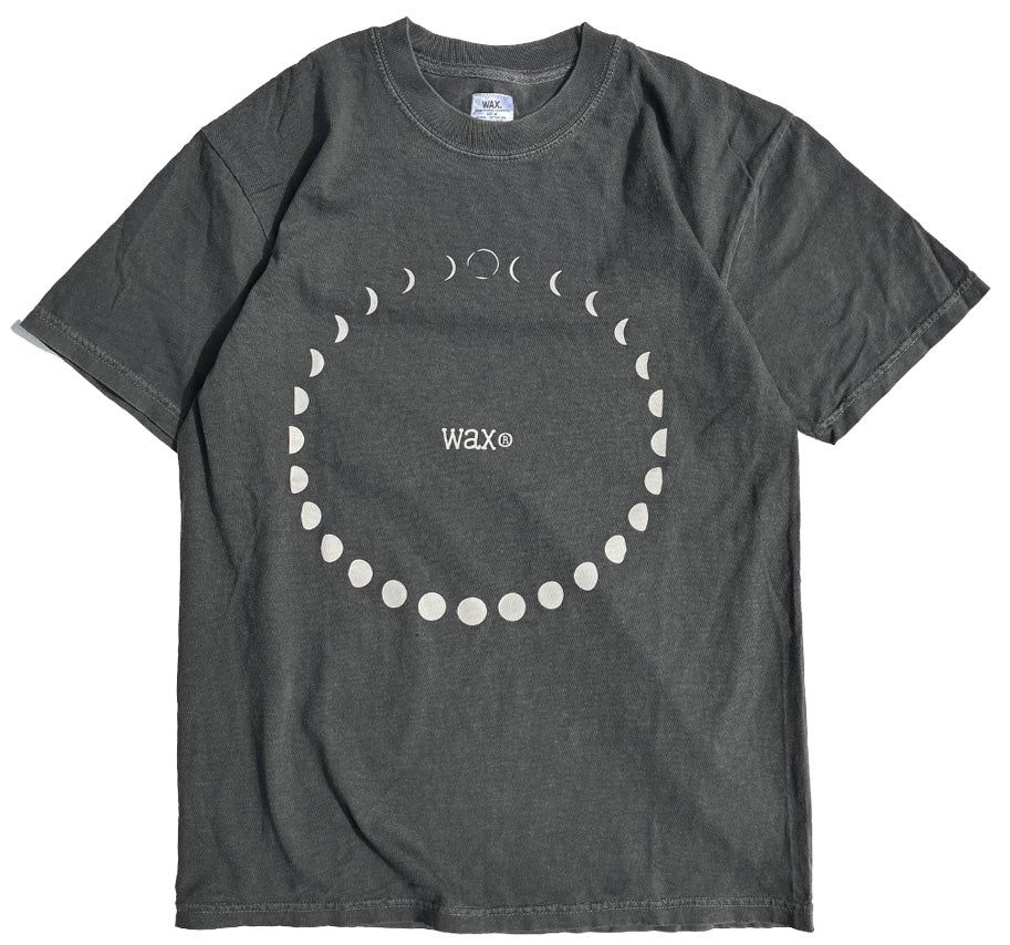 WAX(ワックス) / 半袖Tシャツ / Design tee"Moon phase" - CHARCOAL / WX-0519 / メンズ THM