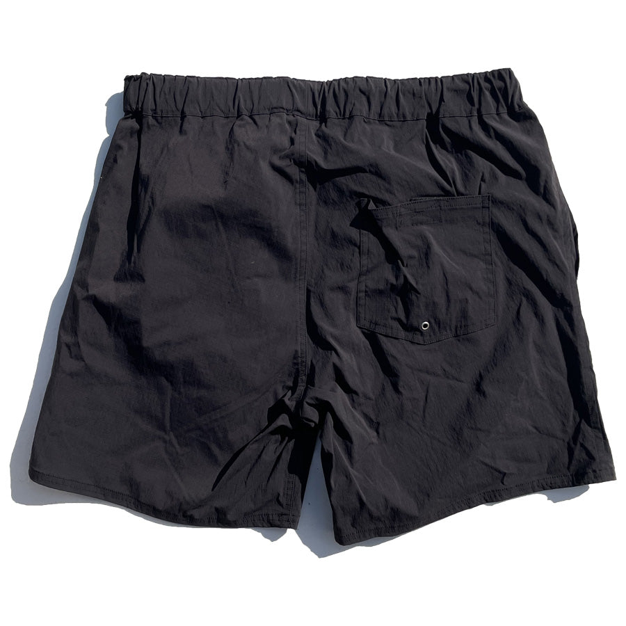 THE HARD MAN(ザハードマン)/ ハイブリッドショーツ ストレッチ街履きボードショーツ / Neon tag shorts- Black /THM-0685/メンズ WAX