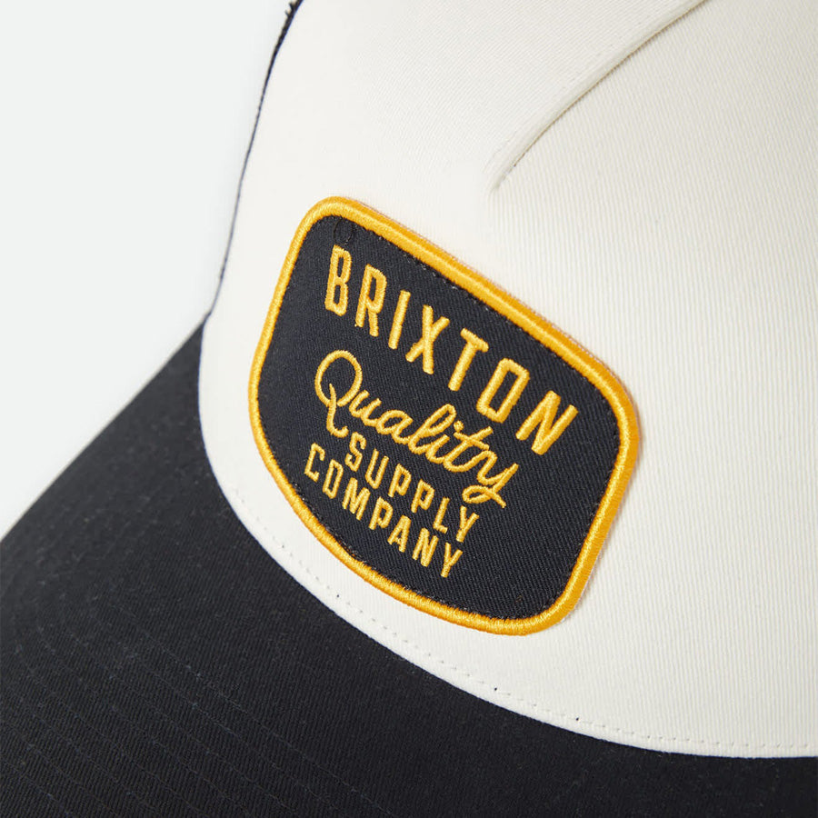 BRIXTON ( ブリクストン ) / メッシュキャップ スナップバック 帽子 / HUBAL C NP MP TRUCKER HAT - OFF WHITE x BLACK / 12037 - BCOWB