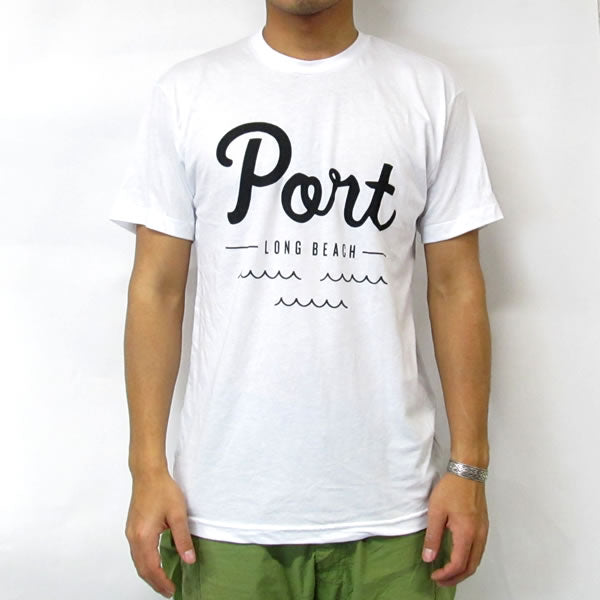 PORT LONG BEACH (ポート ロングビーチ) 半袖 Tシャツ / Logo Tee - White