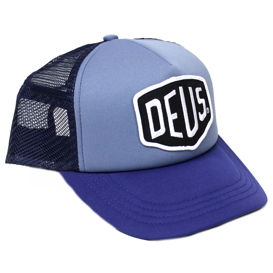 DEUS EX MACHINA ( デウス エクス マキナ ) メッシュキャップキャップ ロゴ/ BAYLANDS - BLUE x NAVY / DMS07875 / 赤タグ有