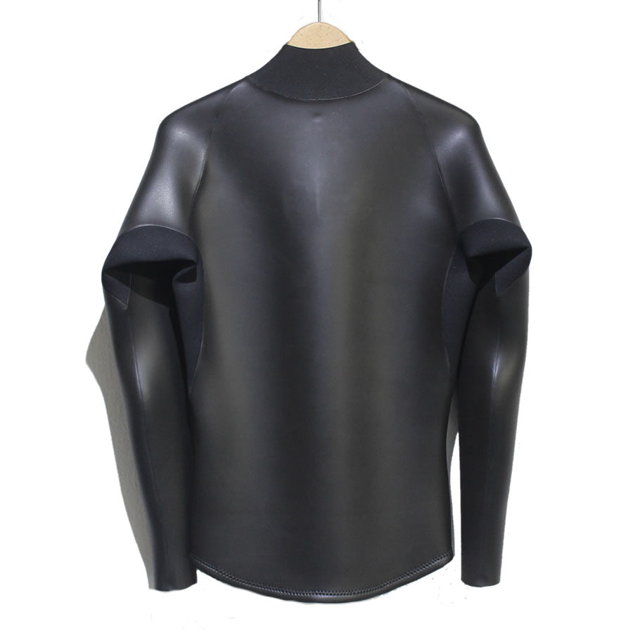 DEUS EX MACHINA ( デウス エクス マキナ ) ウェットスーツ 長袖 タッパー ロゴ / LONG SLEEVE TOP 2mm / BLACK / フロントジップ