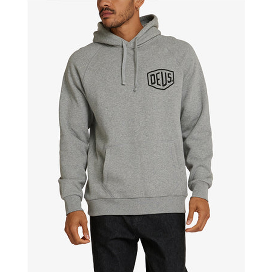 DEUS EX MACHINA (デウスエクスマキナ)ロゴ スウェット プルオーバーパーカー / Venice Address Hoodie - Grey Marle / TDMW48675C