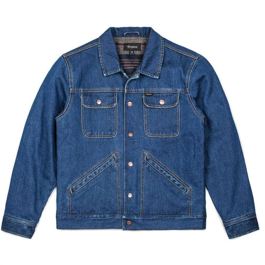 BRIXTON ( ブリクストン ) ジャケット アウター デニム インディゴ / HARLAN JACKET - WASHED INDIGO / 03150